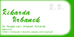 rikarda urbanek business card